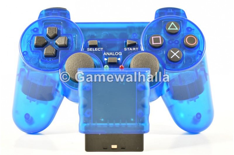 PS2 Controller Draadloos Crystal Blue (nieuw) - PS2