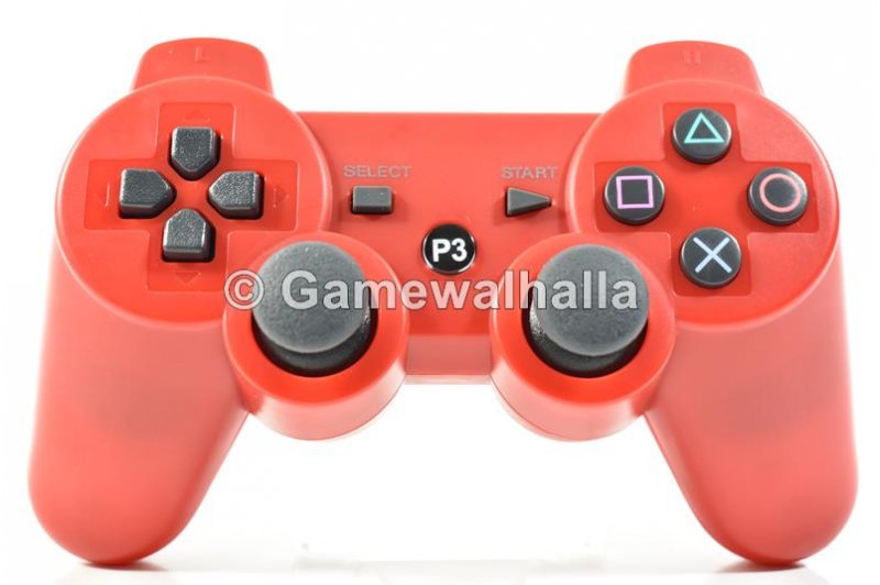 Manette PS3 Sans Fil Sixaxis Doubleshock Rouge (neuf) - PS3