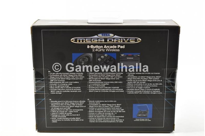 Manette Sega Mega Drive 8-Button Arcade Pad 2.4 GHz Wireless Noir Retro-Bit (neuf) - Sega Mega Drive