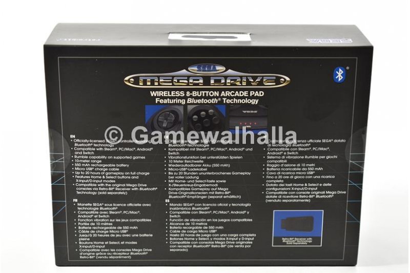 Sega Mega Drive Controller Draadloos 8 Button Arcade Pad Feat. Bluetooth Technology (nieuw) - Sega Mega Drive