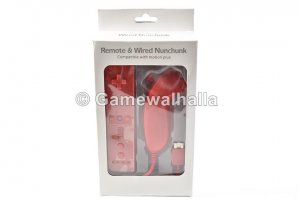Wii Controller | Remote + Nunchuck Rood (nieuw) - Wii 