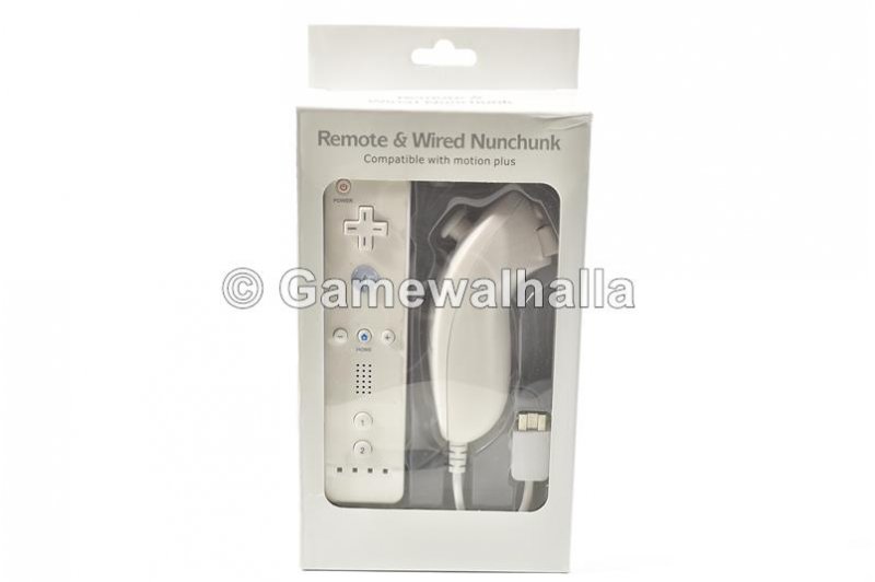 Wii Controller | Wii Remote + Nunchuck White (new) - Wii 