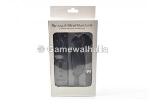 Wii Controller | Remote + Nunchuck Zwart (nieuw) - Wii 