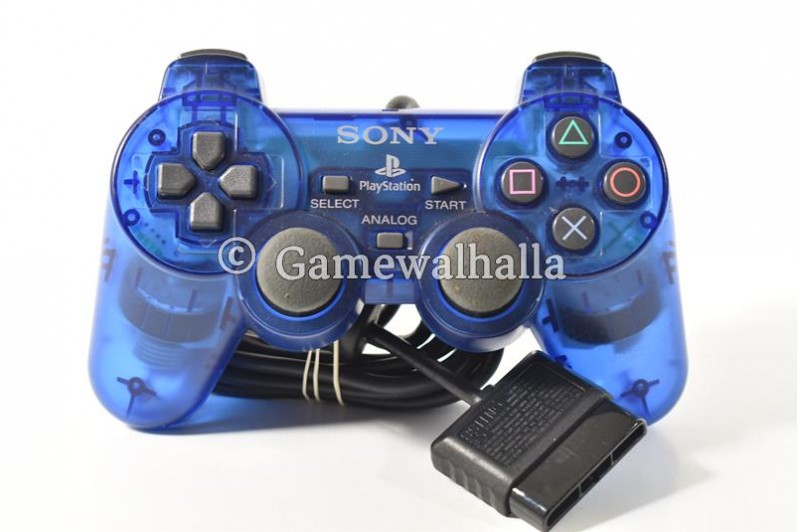 PS2 Dualshock 2 Controller Clear Blue - PS2