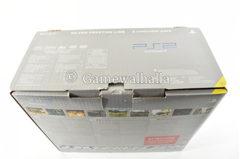 PS2 Console Silver Prestige Line 2 Controller Pack (boxed) - PS2