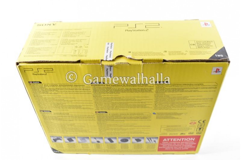 PS2 Console Flat Zwart (boxed) - PS2