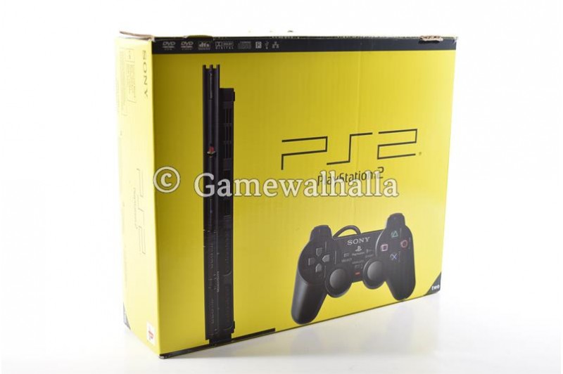 PS2 Console Flat Zwart (boxed) - PS2