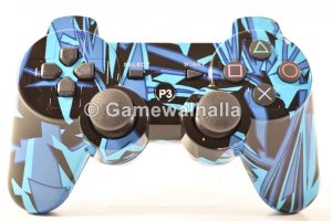 PS3 Controller Wireless Sixaxis Doubleshock Blue Graffiti (new) - PS3