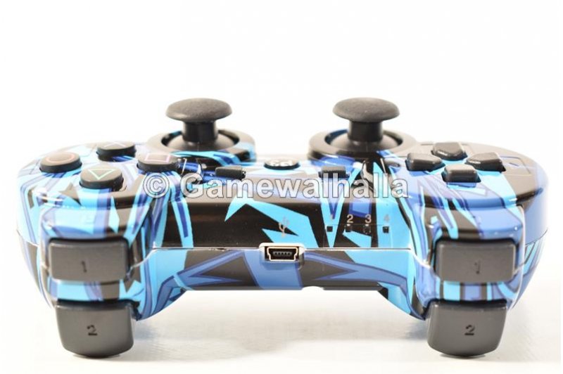 PS3 Controller Wireless Sixaxis Dual Shock III Blue Graffiti (new) - PS3