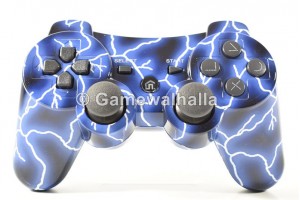 PS3 Controller Draadloos Sixaxis Doubleshock Blue Lightning (nieuw) - PS3