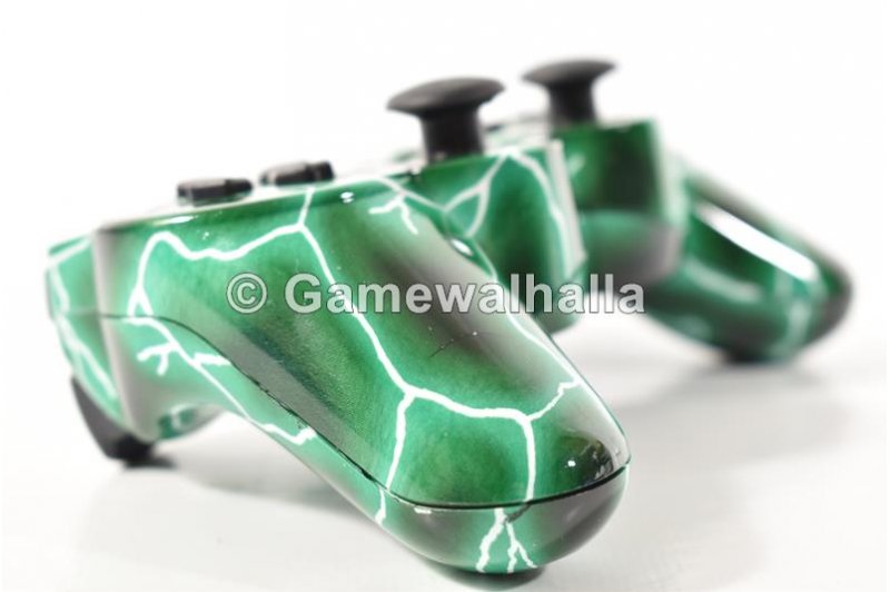 PS3 Controller Wireless Sixaxis Dual Shock III Green Lightning (new) - PS3