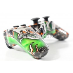 PS3 Controller Draadloos Sixaxis Doubleshock Green Nightmare (nieuw) - PS3