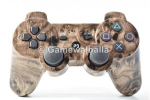 PS3 Controller Draadloos Sixaxis Doubleshock Woody Dark (nieuw) - PS3