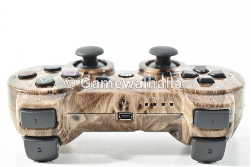 Manette PS3 Sans Fil Sixaxis Doubleshock Woody Dark (neuf) - PS3