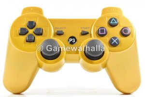 PS3 Controller Draadloos Sixaxis Doubleshock Goud (nieuw) - PS3