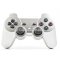PS3 Controller Wireless Sixaxis Doubleshock Silver (new) - PS3