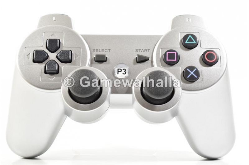 Manette PS3 Sans Fil Sixaxis Doubleshock Argent (neuf) - PS3