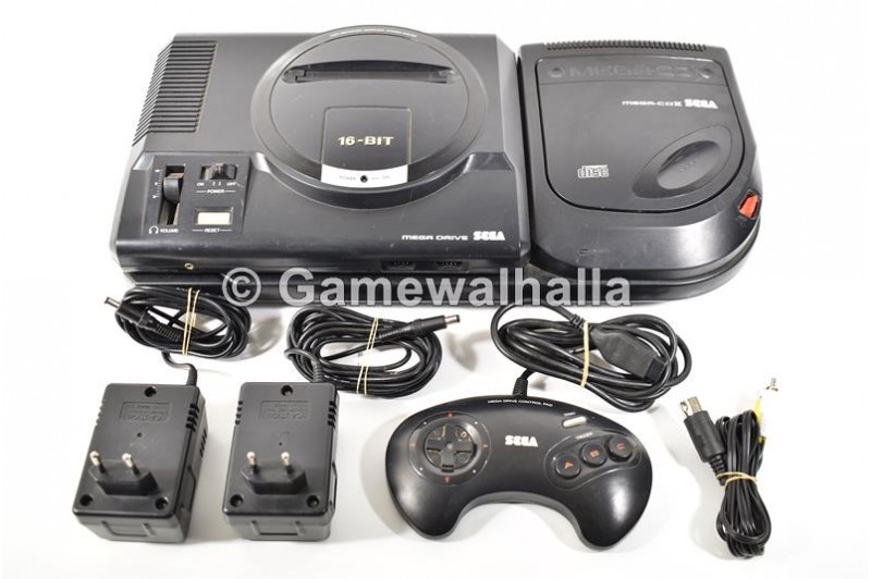 Sega Mega Drive I Console + Sega Mega CD II - Sega Mega Drive
