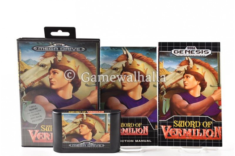 Sword Of Vermilion + Hint Book - Sega Mega Drive