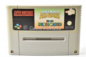Super Mario All Stars + Super Mario World (etiquette endommagé - cart) - Snes