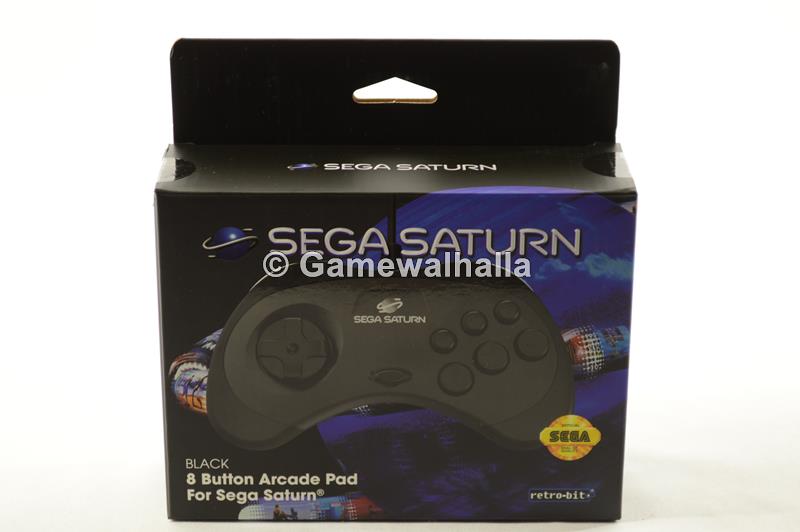 Sega Saturn Controller Zwart Retro-Bit (nieuw) - Sega Saturn
