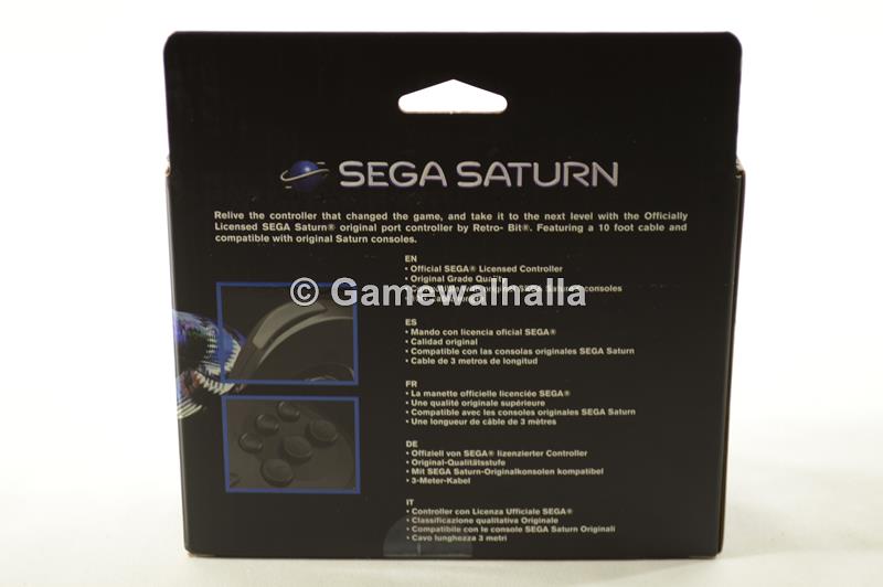 Manette Sega Saturn Noir Retro-Bit (neuf) - Sega Saturn